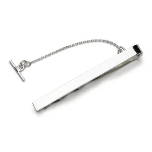 Spinka do krawata gładka srebro 925 - Krawaty i muchy męskie - miniaturka - grafika 1