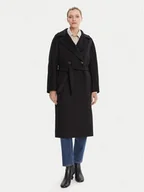 Płaszcze damskie - Weekend Max Mara Płaszcz wełniany Resina 2525016031 Czarny Regular Fit - miniaturka - grafika 1