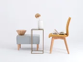 Ławy i stoliki kawowe - Stolik TENSIO METAL 30 złoty - miniaturka - grafika 1