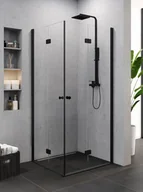 Kabiny prysznicowe - New Trendy Kabina Superia 90x90 kwadratowa czarna transparentne uniwersalna K-0593 - miniaturka - grafika 1