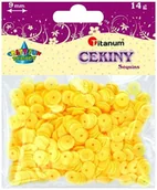 Pozostałe akcesoria dla plastyków - Titanum Cekiny 9mm okrągłe pastelowe żółte - miniaturka - grafika 1