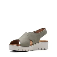 Klapki i japonki damskie - Clarks Un Karely Sun japonki damskie, szary - Grau Sage Nubuck - 38 EU - miniaturka - grafika 1