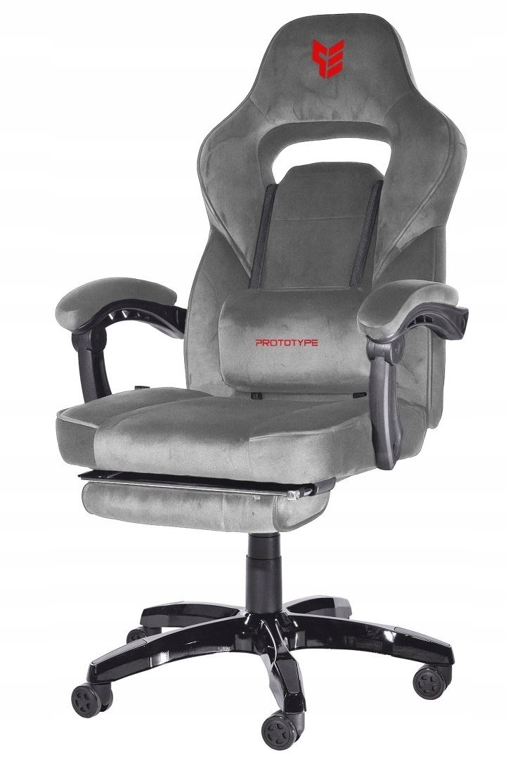 Prototype Fotel obrotowy do biurka Titan Grey Alcantara Pro