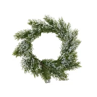 Ozdoby bożonarodzeniowe - Wianek 13 cm osnieżony - miniaturka - grafika 1