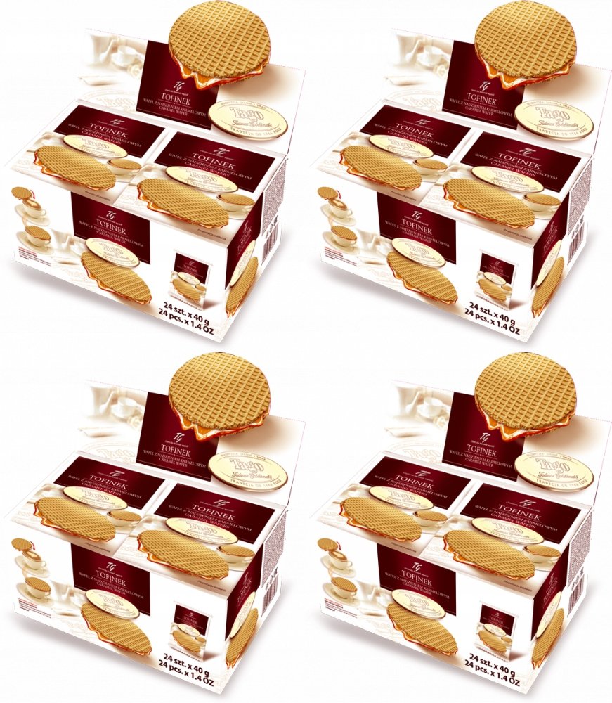 Wafel Tofinek Tago z nadzieniem karmelowym 96 szt