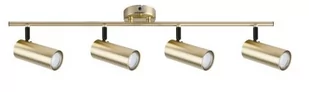 Candellux Lighting złote reflektorki na sufit z regulacją ustawienia COLLY 94-01740 złota lampa sufitowa spoty GU10 led ruchome tubki na listwie 94-01740 - Lampy sufitowe - miniaturka - grafika 1