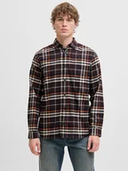 Koszule męskie - Jack & Jones Koszula "James" w kolorze czarno-pomarańczowo-kremowym - miniaturka - grafika 1