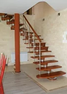 Schody strychowe - Schody drewniane zabiegowe CORA model Moreno 250 L-90 12 elementów - miniaturka - grafika 1