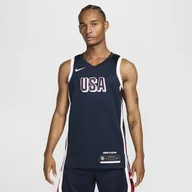 Swetry męskie - Męska koszulka do koszykówki Nike USAB Limited (wersja wyjazdowa) - Niebieski - miniaturka - grafika 1
