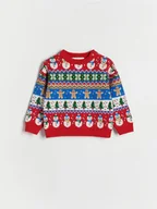 Bluzy i sweterki niemowlęce - Reserved - Świąteczny sweter - czerwony - miniaturka - grafika 1