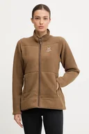 Bluzy damskie - Haglöfs bluza sportowa Mossa Pile kolor zielony gładka 606538 - miniaturka - grafika 1