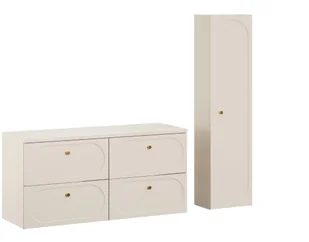 Zestaw meblowy 120cm z blatem i Szafką wysoką - Meble łazienkowe - miniaturka - grafika 1
