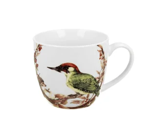 Kubek do kawy Duo zwierzęta, dzięcioł wykonany z porcelany, kubek, filiżanka, kubek do kawy z uchwytem 460 ml - Kubki - miniaturka - grafika 1