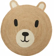 Dywany dla dzieci - Dywanik do pokoju dziecięcego NIMI, miś z uszkami, Ø 117 cm - miniaturka - grafika 1