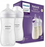 Butelki dla niemowląt - Scy906/02 Butelka Responsywna Natural 2X330Ml - miniaturka - grafika 1