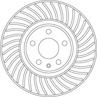 Tarcza hamulcowa TRW DF6950S - Tarcze hamulcowe - miniaturka - grafika 1