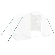 Szklarnie ogrodowe - Prolenta Premium - Szklarnia z ramą stalową biała 6 m² 3x2x2 m - miniaturka - grafika 1