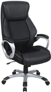 Fotel biurowy, krzesło biurowe Fotel Biurowy ATB Obrotowy Czarny Ekoskóra - Fotele i krzesła biurowe - miniaturka - grafika 1