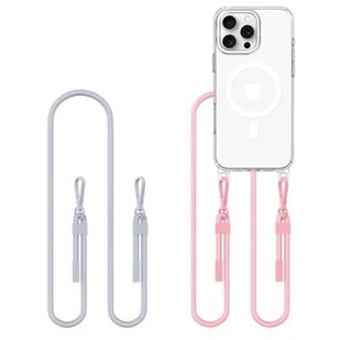 Etui TECH-PROTECT Flexair Chain MagSafe do Apple iPhone 16 Pro Max Przezroczysto-szaro-różowy - Etui i futerały do telefonów - miniaturka - grafika 1
