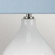 Lampy stojące - Elstead Tekstylna lampa stołowa Isla nikiel/niebieska - miniaturka - grafika 1