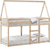 Łóżka dla dzieci i młodzieży - Łóżko piętrowe bez materaca, 90x200 cm, lite drewno sosnowe - miniaturka - grafika 1