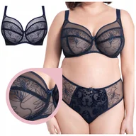 Biustonosze - Samanta HARRIET A910 biustonosz miękki full cup soft stanik granatowy - 80G - miniaturka - grafika 1