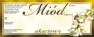 Akcesoria do hodowli zwierząt - Etykiety na miód akacjowy (100szt) E131 - miniaturka - grafika 1