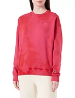 Bluzy damskie - Champion Damska bluza Rochester 1919 z logo Tie Dye Crewneck (Fpl), S, fuksja (Fpl), S - miniaturka - grafika 1