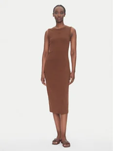 Calvin Klein Jeans Sukienka codzienna LV047C240G Brązowy Slim Fit - Sukienki - miniaturka - grafika 1