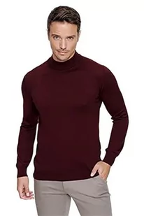 Bonamaison Men's TRMRVN100146 sweter męski, ciemny burgund, XXL - Swetry męskie - miniaturka - grafika 1