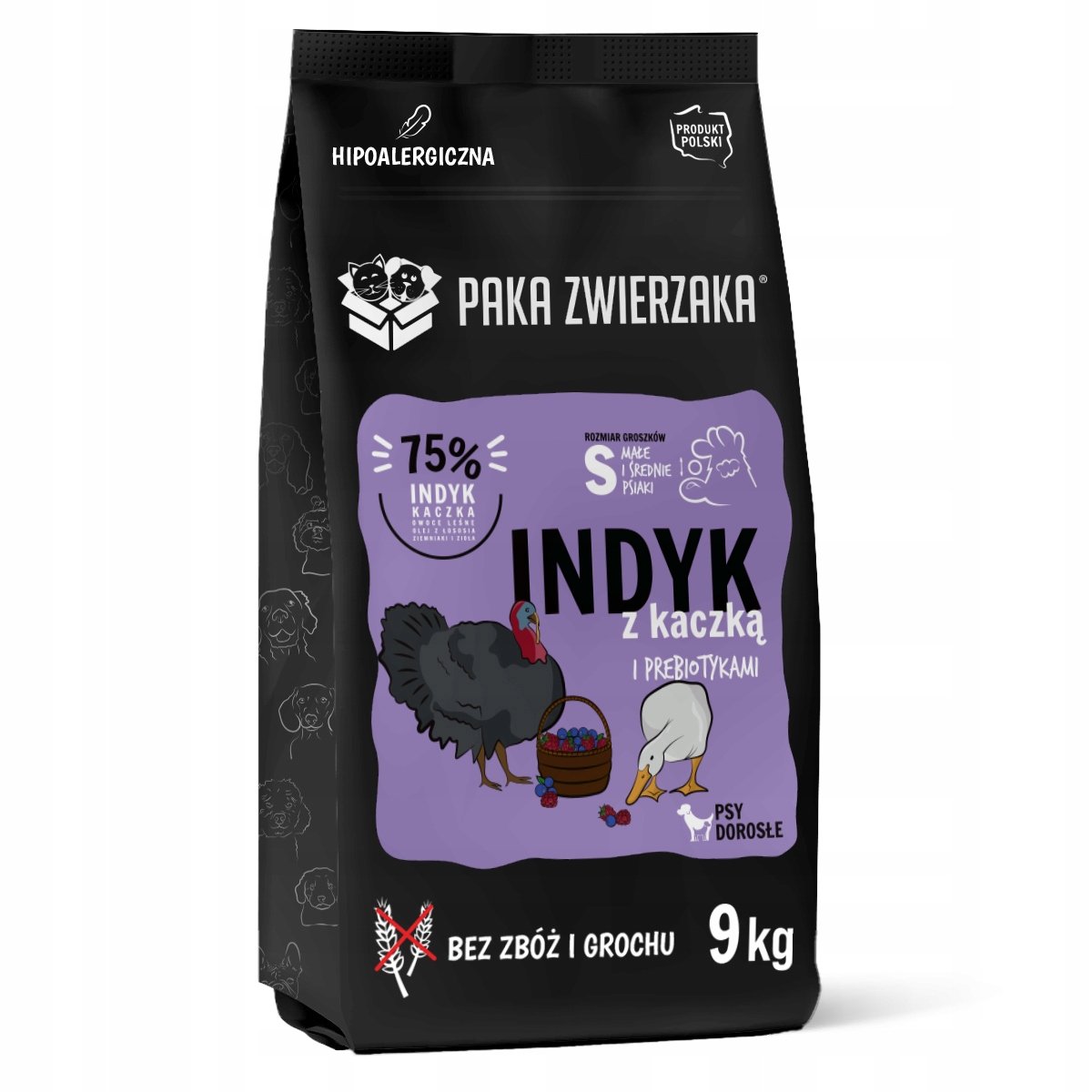 PAKA ZWIERZAKA sucha karma Seven’th Heaven Indyk z Kaczką Mini - dla małych ras 9kg