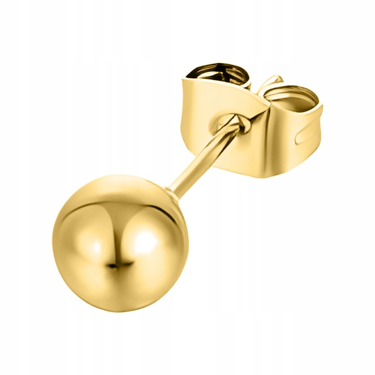 KOLCZYK WKRĘTKA 925 ZŁOTA DUŻA KULA KULKA 3mm 4mm 5mm SZTYFT POZŁACANY 14K