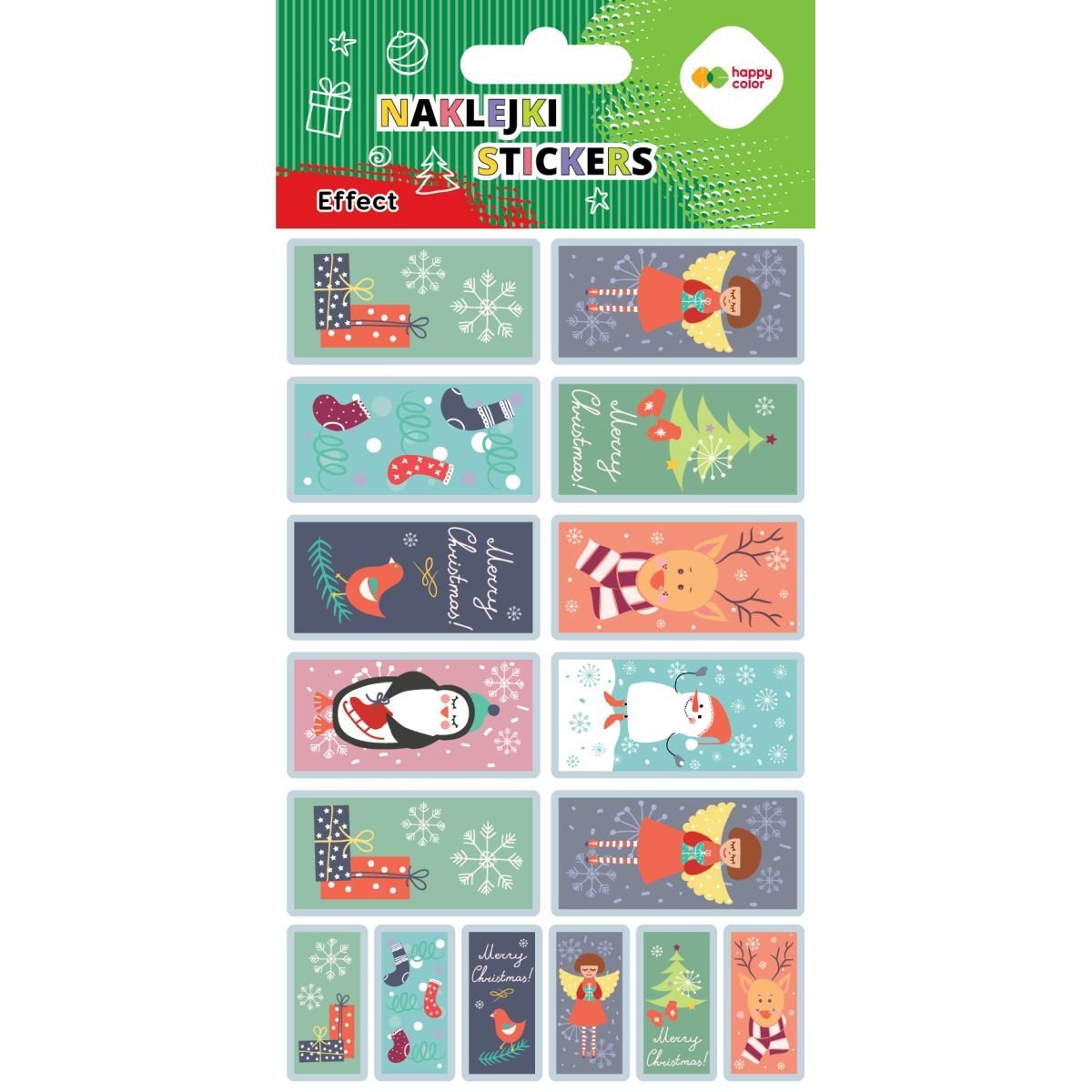Naklejki EFFECT-Xmas Stamp, 10 cm x 20 cm, Happy Color