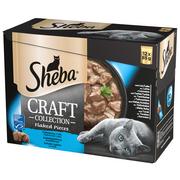 Sheba saszetka 12x85g Craft Collection Smaki Rybne mokra karma dla kotów w sosie z łososiem z tuńczykiem z białą rybą z dorszem) 25443-uniw