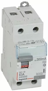 Legrand WYŁĄCZNIK RÓŻNICOWOPRĄDOWY P 302 2P 63A 300MA TYP A SERII DX3, 411571 - Bezpieczniki elektryczne - miniaturka - grafika 1
