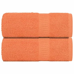 vidaXL Ręczniki dla gości, 2 szt., pomarańczowe, 30x50 cm, bawełna - Ręczniki - miniaturka - grafika 1