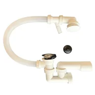 Syfony - Syfon wanny z sitkiem metalowym, nadstropowy z odejściem na pralkę/suszarkę XLEO - miniaturka - grafika 1