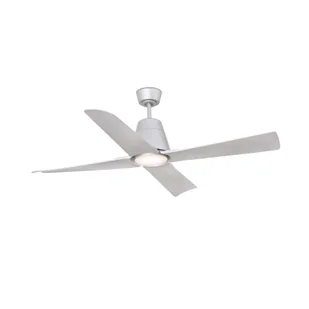 Zewnętrzny energooszczędny wentylator sufitowy z oświetleniem LED i pilotem zdalnego sterowania Typhoon szary 130 cm IP44 - Wentylatory sufitowe - miniaturka - grafika 1