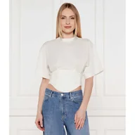 Bluzki damskie - Pinko Bluzka Ti Sento Cropped Fit - miniaturka - grafika 1