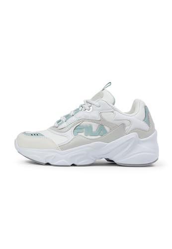 FILA Collene Logo Kids Sneakersy dziewczęce, White Silver Blue Haze, 31 EU