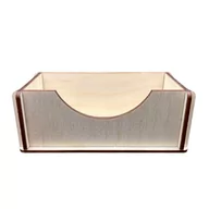 Dekoratorstwo - Podajnik Drewniany na Wizytówki Wizytownik ze Sklejki Etui Decoupage Dekor - miniaturka - grafika 1