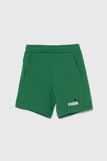 Spodnie i spodenki dla chłopców - Puma szorty dziecięce kolor zielony regulowana talia - grafika 1