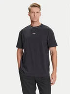 Koszulki męskie - HUGO T-Shirt Split Logo 50544185 Czarny Relaxed Fit - miniaturka - grafika 1