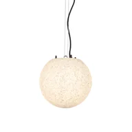 Lampy sufitowe - QAZQA Nowoczesna lampa wisząca zewnętrzna szara 25 cm IP65 - Nura - miniaturka - grafika 1