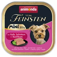 Mokra karma dla psów - Megapakiet Animonda vom Feinsten Adult Mini, 64 x 100 g - Cielęcina z szynką i bazylią - miniaturka - grafika 1