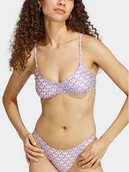 Stroje kąpielowe - adidas Góra od bikini Originals Monogram Swim Top H49589 Fioletowy - miniaturka - grafika 1