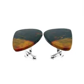 Spinki do mankietów i krawatów - Spinki do mankietów Dragon bloodstone (S914) [925] - miniaturka - grafika 1