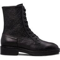 Botki damskie - Calvin Klein Skórzane botki - miniaturka - grafika 1