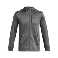Bluzy męskie - UA ARMOUR FLEECE FZ HOODIE - miniaturka - grafika 1