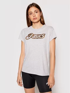 Koszulki i topy damskie - Asics T-Shirt Logo Graphic 2032B406 Szary Regular Fit - grafika 1